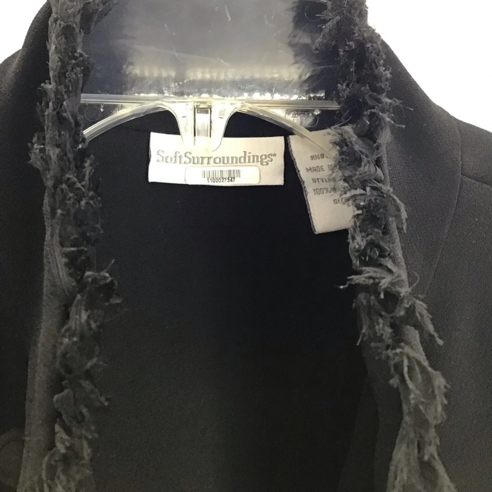 Soft Surroundings Stratford Military Style Jacket Blazer Steam Punk Black Size M - Picture 5 of 10